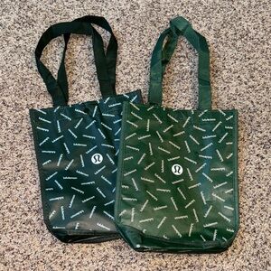Lululemon Dark Green Logo Tote